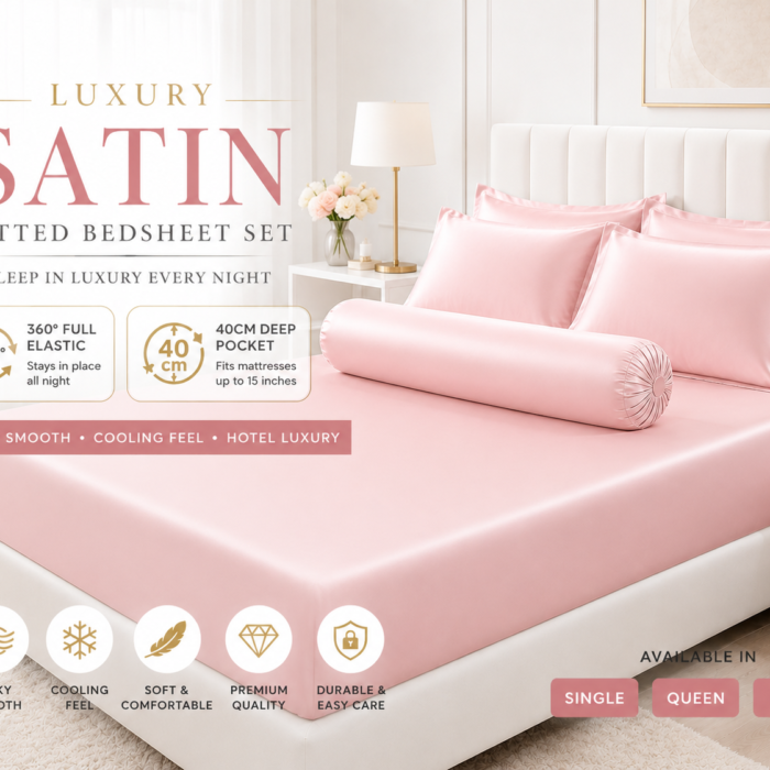 Nozomic Satin Series 360° Full Elastic Luxury Bedsheet