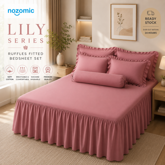 Nozomic Lily Series Fitted Bedsheet Set