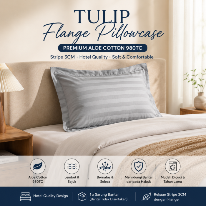 Tulip Flange Pillow Case